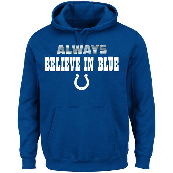 Men Indianapolis Colts Majestic Always Pullover Hoodie Royal Blue->indianapolis colts->NFL Jersey